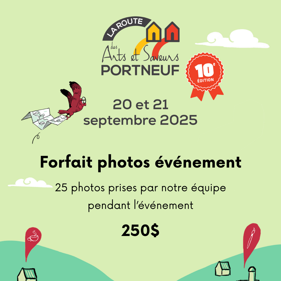 Forfait photo pendant l'évènement