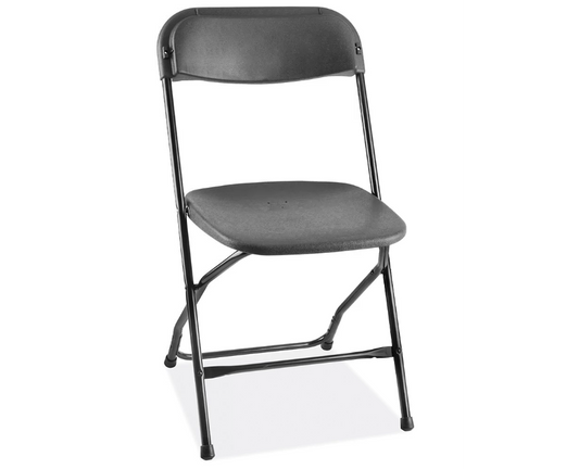 Chaise pliante en plastique noir